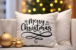 Merry Christmas SVG, Festive Holiday SVG, Winter quotes SVG Product Image 3
