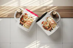 Merry Christmas tumbler, mug wrap, clipart sublimation png Product Image 3