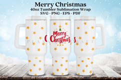 merry christmas 40oz quencher tumbler sublimation wrap uv dtf wrap SVG high resolution transparent background