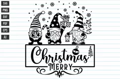 Merry Christmas Svg, Christmas Svg Shirt, Gnome Christmas. Product Image 5