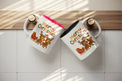 Merry Christmas tumbler, mug wrap, clipart sublimation png Product Image 3