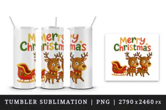 Merry Christmas tumbler, mug wrap, clipart sublimation png Product Image 4