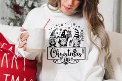 Merry Christmas Svg, Christmas Svg Shirt, Gnome Christmas. Product Image 1