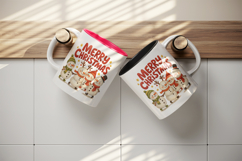 Merry Christmas tumbler, mug wrap, clipart sublimation png Product Image 3