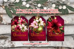 Christmas Amaryllis Printable Gift Tags &amp; Sheet Product Image 3