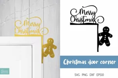 Merry Christmas And Christmas Berries For Door Corner Design Product Image 2