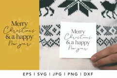 Merry Christmas and a Happy New Year SVG Product Image 1
