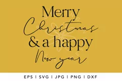 Merry Christmas and a Happy New Year SVG Product Image 2
