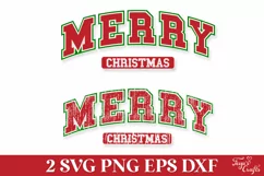 Merry Christmas Arched SVG | Arched Family Christmas SVG Product Image 2