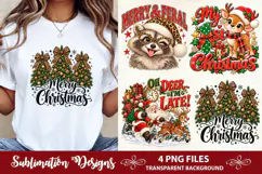 Merry Christmas Black and Gold Leopard Print Christmas Tree Product Image 1
