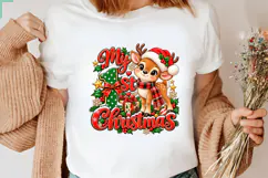 Merry Christmas Black and Gold Leopard Print Christmas Tree Product Image 3