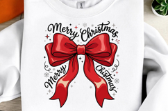 Merry Christmas Bow PNG Product Image 2