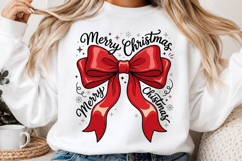 Merry Christmas Bow PNG Product Image 1