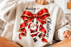 Merry Christmas Santa Bow PNG | Red & Gold Elegant Christmas Product Image 5