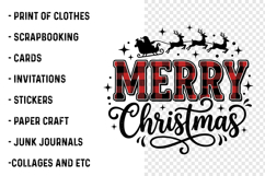 Merry Christmas Buffalo Plaid Png Product Image 3