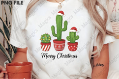 Merry Christmas Cactus Tree Xmas PNG Product Image 2