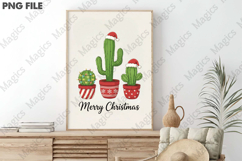 Merry Christmas Cactus Tree Xmas PNG Product Image 3