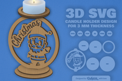 Merry Christmas Candle Holder Laser Cut Product Image 2