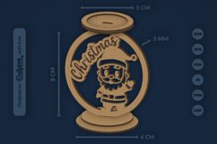 Merry Christmas Candle Holder Laser Cut Product Image 3