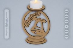 Merry Christmas Candle Holder Laser Cut Product Image 2