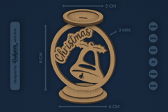 Merry Christmas Candle Holder Laser Cut Product Image 3