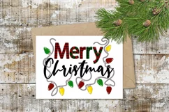 Merry Christmas | Christmas Lights | Buffalo Plaid Letters Product Image 3