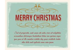 Merry Christmas Card in Vintage Style Product Image 1