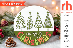 merry christmas svg, christmas hanger svg, xmas door sign svg, laser cut file, layered xmas sign svg, winter welcome sign svg, hand drawn christmas tree sign, round hanging sign, boho christmas door sign, nordic christmas door sign, glowforge cut file