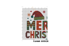Merry Christmas cheeky festive cross stitch pattern - Tango Stitch