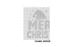 Merry Christmas cheeky festive cross stitch pattern - Tango Stitch