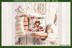 Whimsical Christmas Little Girl, Sublimation Png Design Product Image 4
