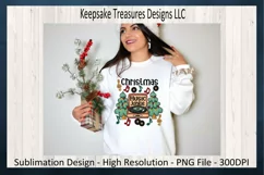 Christmas Music Junkie, Retro Sublimation PNG Printable Product Image 2