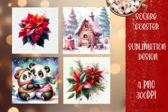 Christmas Gnome Sublimation Coaster Design Product Image 1