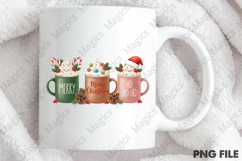 Merry Christmas Coffee Mug Drinking PNG Product Image 4