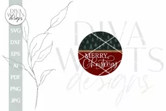 Merry Christmas SVG Christmas Door Hanger SVG Christmas Tree Product Image 2