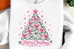 Merry Christmas Coquette Pink Bow Tree Product Image 2