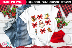 Merry Christmas Coquette Sublimation Design