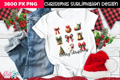 Merry Christmas Coquette Sublimation Design