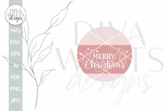 Merry Christmas SVG Winter Door Hanger SVG Winter Scene svg Product Image 2