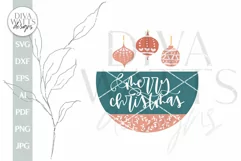 Merry Christmas SVG Door Hanger For Winter SVG Welcome SVG Product Image 2