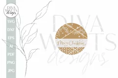 Merry Christmas SVG Door Hanger For Winter SVG Welcome Sign Product Image 2