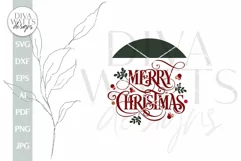 Merry Christmas SVG Christmas Door Hanger svg Winter svg Product Image 2