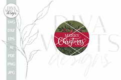 Merry Christmas SVG Door Hanger For Winter SVG Welcome Sign Product Image 2