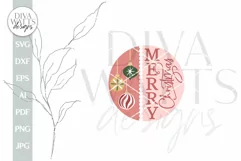 Merry Christmas SVG Vintage Christmas Door Hanger SVG Product Image 2