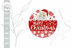 Merry Christmas SVG Santa Door Hanger SVG Santa SVG Product Image 2