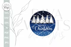 Merry Christmas SVG Christmas Door Hanger SVG Porch Decor Product Image 2