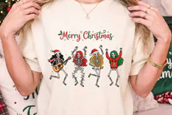 Merry Christmas Dancing Skeletons Illustration Product Image 1