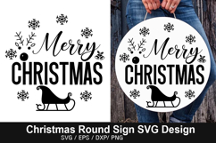 Christmas Round Signs SVG Deign - Merry Drunk Im Christmas Product Image 4