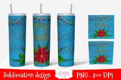 Merry Christmas tumbler PNG for sublimation | Christmas wrap Product Image 2