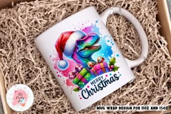 Merry Christmas Pig Mug Wrap For 11 oz and 15 oz, 3d Mug, Christmas Png